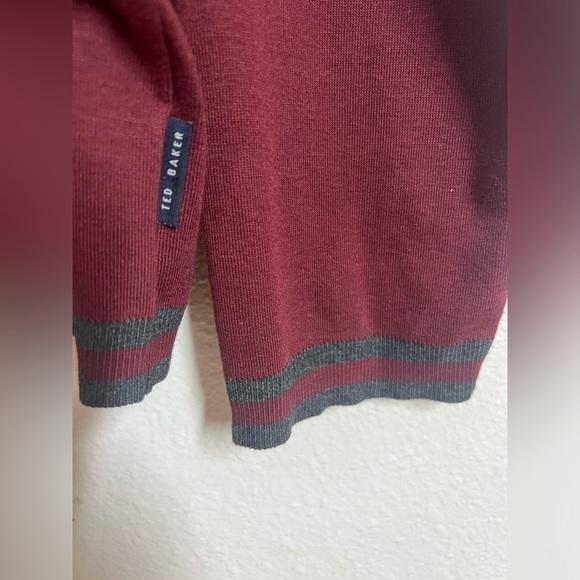 Ted Baker Longfiz Striped Ribstart Polo Size 6 - Picture 6 of 10